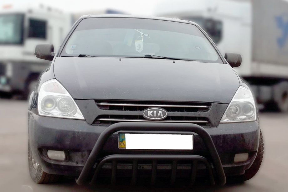 Kia Carnival 2002-2013 Front Bar WT002 Black (2006-2013, Stainless Steel) Image
