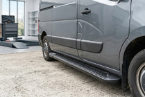Opel Movano 2010-2021 Side Steps Allmond Black (2 pcs, Aluminum) Long Wheelbase photo 1