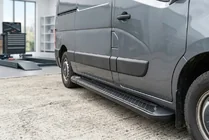 Opel Movano 2010-2021 Side Steps Allmond Black (2 pcs, Aluminum) photo 1