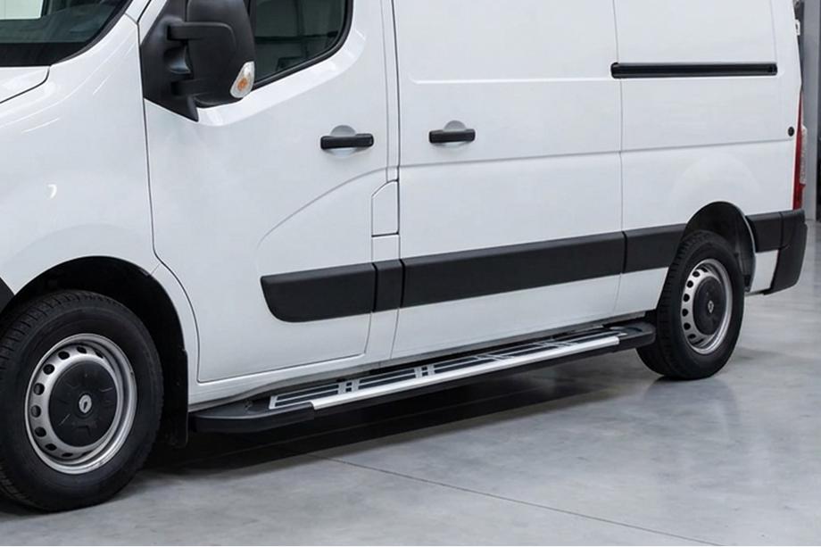 Opel Movano 2010-2021 Side Steps Sunrise (2 pcs, Aluminum) Short Wheelbase Image