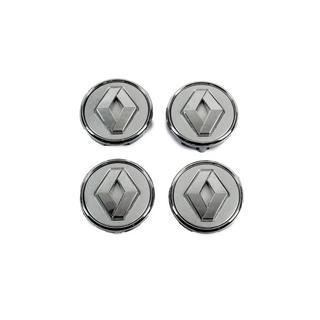 Grey wheel center caps with ring 81568GR (57mm to 49mm, set of 4) photo 1