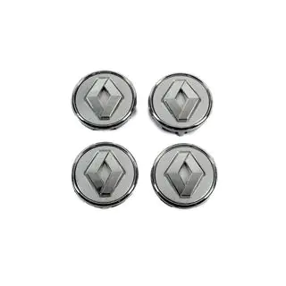 Grey wheel center caps with ring 81568GR (57mm to 49mm, set of 4) photo 1