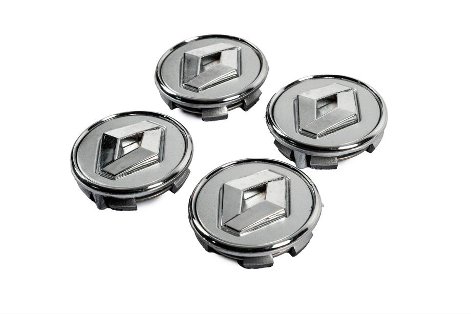 Renault Grey wheel center caps with ring 81568GR (57mm to 49mm, set of 4) Photo 2