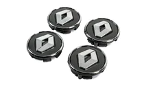 Renault Graphite Wheel Center Caps with Ring 81568DRK (57mm to 49mm, Set of 4) photo 2