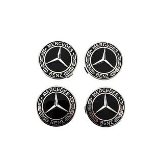Wheel center caps 71/75 mm without ring (set of 4, black V5) photo 1