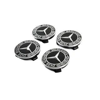 Wheel center caps 71/75 mm without ring (set of 4, black V5) photo 2