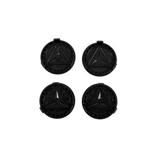 Wheel center caps 71/75 mm without ring (set of 4, black V5) photo 3