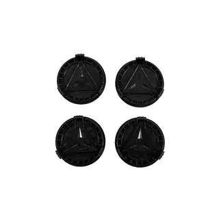 Wheel center caps 71/75 mm without ring (set of 4, black V5) photo 3