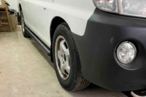 Hyundai H200, H1, Starex 1998-2007 Side Bars BB002 Black (2 pcs, Stainless Steel) photo 1