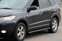 Hyundai Santa Fe 2 2006-2012 Side Bars B3 Black (2 pcs, stainless steel) photo 1