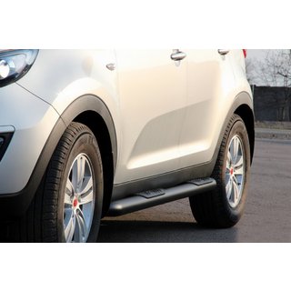 Side Bars Black (2 pcs, Stainless Steel) Kia Sportage 2010-2015 photo 1