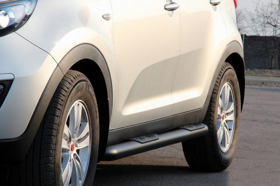 Kia Sportage 2010-2015 Side Bars Black (2 pcs, Stainless Steel) Image