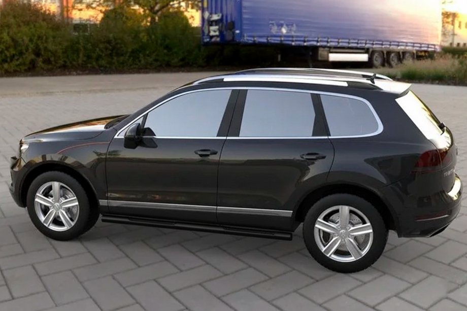 Volkswagen Touareg 2010-2018 Side Bars Black (2 pcs, Stainless Steel) Image