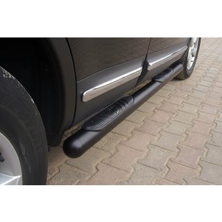 Side Bars Black (2 pcs, Stainless Steel) Nissan Qashqai 2007-2010 photo 1