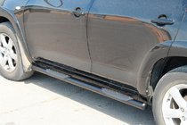 Toyota Rav 4 2006-2013 Side bars for standard base Black (2 pcs, stainless steel) photo 4