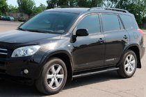 Toyota Rav 4 2006-2013 Side bars for standard base Black (2 pcs, stainless steel) photo 2