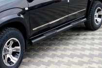 Toyota Rav 4 2006-2013 Side bars for standard base Black (2 pcs, stainless steel) photo 1