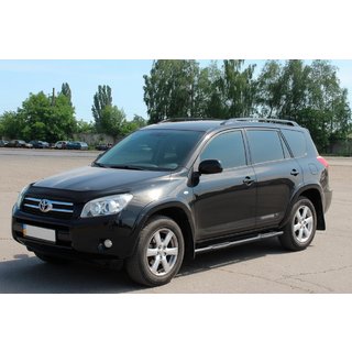 Side bars for standard base Black (2 pcs, stainless steel) Toyota Rav 4 2006-2013 photo 3