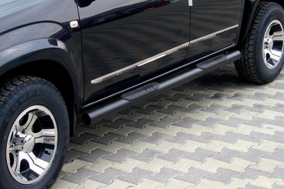 Toyota Rav 4 2006-2013 Side bars for standard base Black (2 pcs, stainless steel) Image