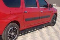 Renault Logan MCV 2005-2013 Side Bars Black (2 pcs, Stainless Steel) photo 2