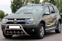 Renault Duster 2008–2017 Side bars with inserts Black (2 pcs, stainless steel) photo 4