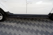 Dacia Duster 2008-2018 Side bars with inserts Black (2 pcs, stainless steel) photo 1