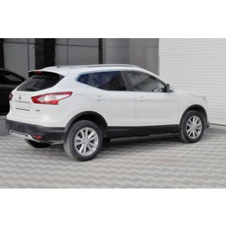 Side Bars Black (2014-2017, 2 pcs, stainless steel) Nissan Qashqai 2014-2021 photo 1