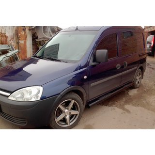 Side Bars Black (2 pcs, Stainless Steel) Opel Combo 2002–2012 photo 1