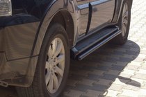 Mitsubishi Pajero Wagon IV 2006-2021 Side Bars Black (2 pcs, Stainless Steel) photo 1