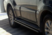 Mitsubishi Pajero Wagon IV 2006-2021 Side Bars Black (2 pcs, Stainless Steel) photo 2