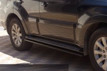 Mitsubishi Pajero Wagon IV 2006-2021 Side Bars Black (2 pcs, Stainless Steel) photo 3