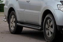 Mitsubishi Pajero Wagon IV 2006-2021 Side Bars Black (2 pcs, Stainless Steel) photo 4