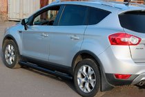 Ford Kuga 2008-2013 Side Steps Straight Black (2 pcs, Stainless Steel) photo 3