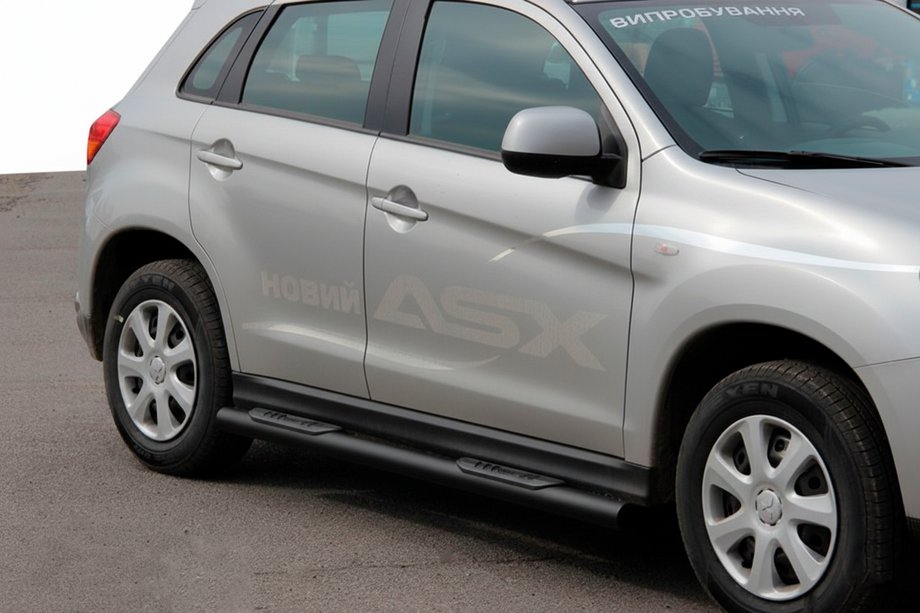 Mitsubishi ASX 2010-2023 Side Bars BB002 Black (2 pcs, Stainless Steel) Image