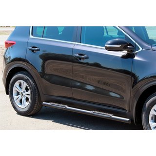 Side Bars BB002 Black (2 pcs, Stainless Steel) Kia Sportage 2015-2021 photo 1