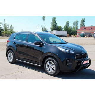 Side Bars BB001 Black (2 pcs, Stainless Steel) Kia Sportage 2015-2021 photo 2