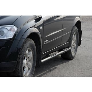 Side Bars BB002 Black (2 pcs, Stainless Steel) SsangYong Kyron 2005-2014 photo 1