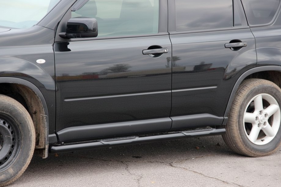 Nissan X-trail T31 2007-2014 Side Bars BB002 Black (2 pcs, Stainless Steel) Image