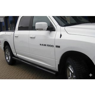 Standard Side Bars Black (2 pcs, Stainless Steel) Dodge RAM (DR/DH/D1/DC/DM) 2002–2009 photo 1