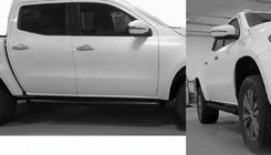 Mercedes X class 2017-2020 Side Bars with Angle Black (2 pcs, Stainless Steel) photo 2