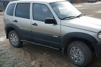 Chevrolet Niva 1998-2020 Side Bars Black (2 pcs, Stainless Steel) photo 3
