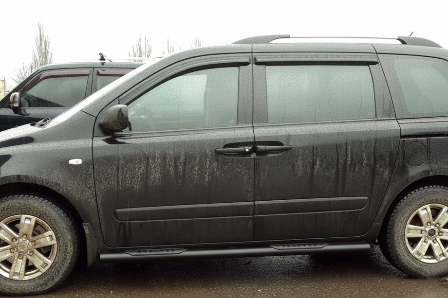 Kia Carnival 2002-2013 Side Bars Black (2 pcs, stainless steel) Image