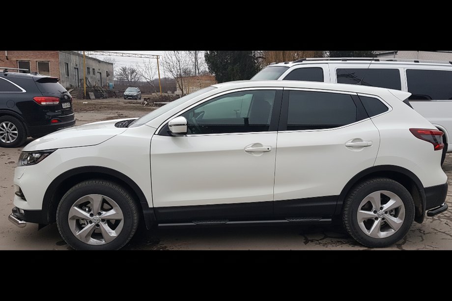 Nissan Qashqai 2014-2021 Side Bars Black (2017-2021, 2 pcs, stainless steel) Photo 5