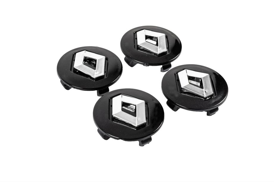 Renault Black wheel center caps 5650v1 (56mm to 50mm, set of 4) Photo 3