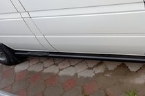 Volkswagen LT 1995-2006 Side Bars Black (2 pcs, Stainless Steel) Medium Wheelbase, Ø70 photo 2