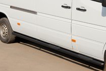 Volkswagen LT 1995-2006 Side Bars Black (2 pcs, Stainless Steel) Medium Wheelbase, Ø70 photo 4