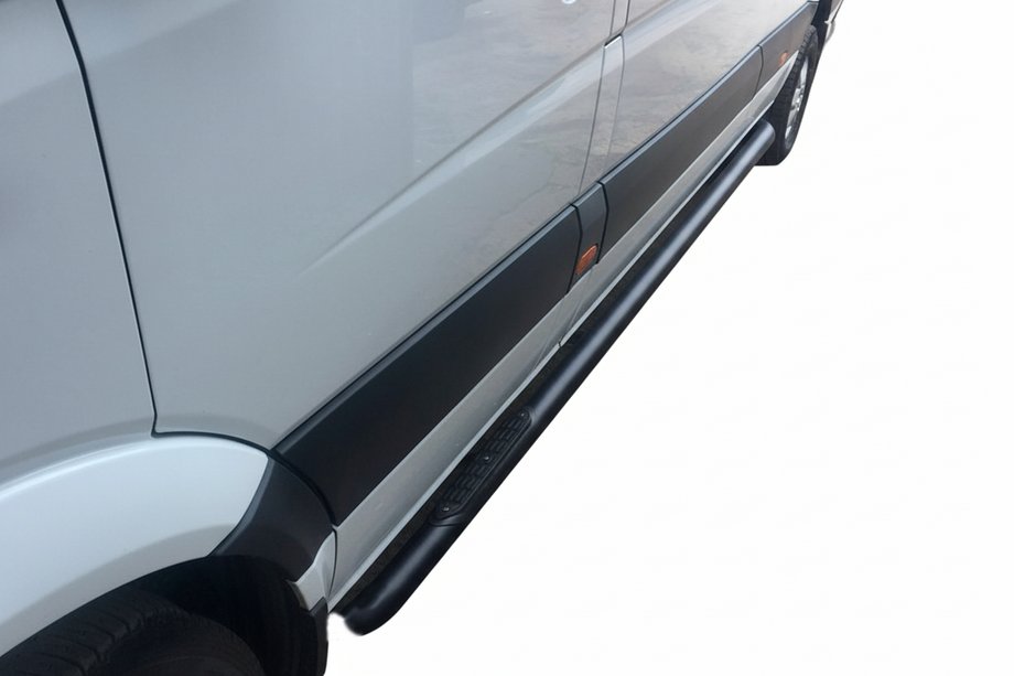Mercedes Sprinter W906 2006–2018 Side Bars Black (2 pcs, Stainless Steel) d60, medium wheelbase Photo 3