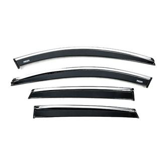 Window deflectors with chrome trim (4 pcs, Niken) photo 1