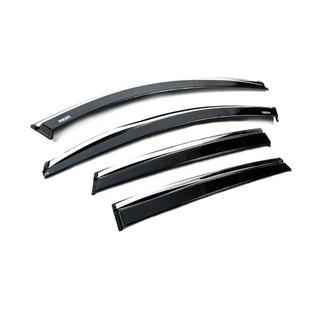 Window deflectors with chrome trim (4 pcs, Niken) photo 3