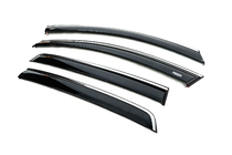 Volkswagen Golf 5 2003-2009 Window deflectors with chrome trim (HB, 4 pcs, Niken) photo 3